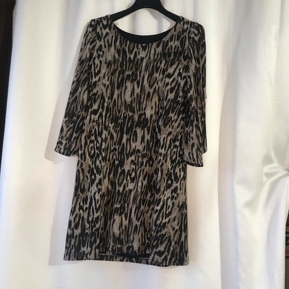 NWT-AGB Black Brown jersey career shift dress. - Picture 4 of 14